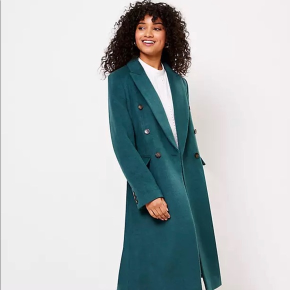 dark green duster coat